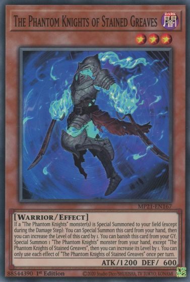 The Phantom Knights of Stained Greaves [MP21-EN167] Super Rare | Card Merchant Takapuna