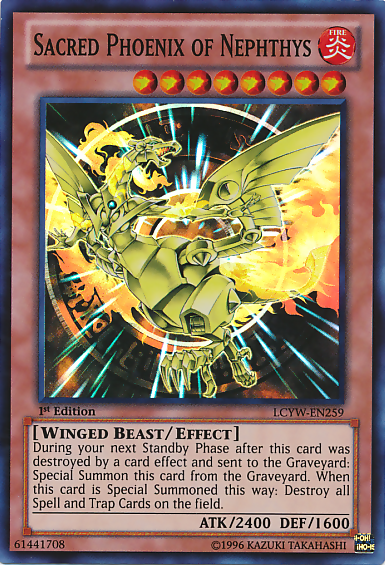 Sacred Phoenix of Nephthys [LCYW-EN259] Super Rare | Card Merchant Takapuna