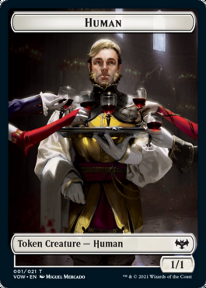 Human (001) // Human Soldier Double-Sided Token [Innistrad: Crimson Vow Tokens] | Card Merchant Takapuna