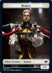 Human (001) // Human Soldier Double-Sided Token [Innistrad: Crimson Vow Tokens] | Card Merchant Takapuna