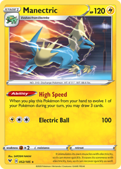 Manectric (052/185) [Sword & Shield: Vivid Voltage] | Card Merchant Takapuna