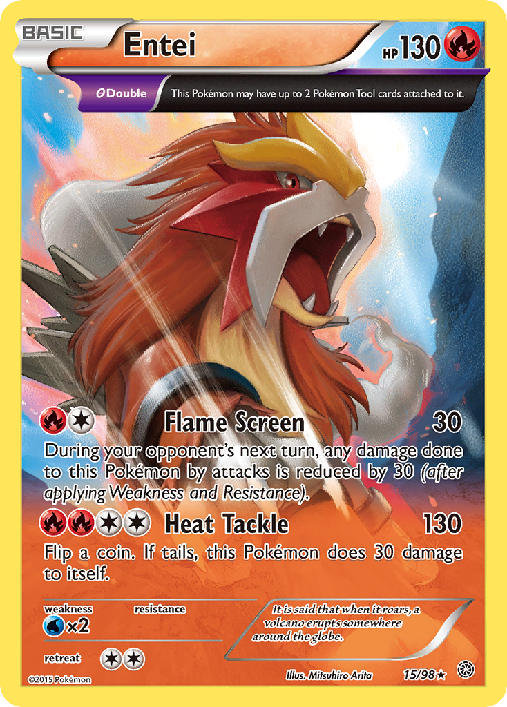 Entei (15/98) [XY: Ancient Origins] | Card Merchant Takapuna