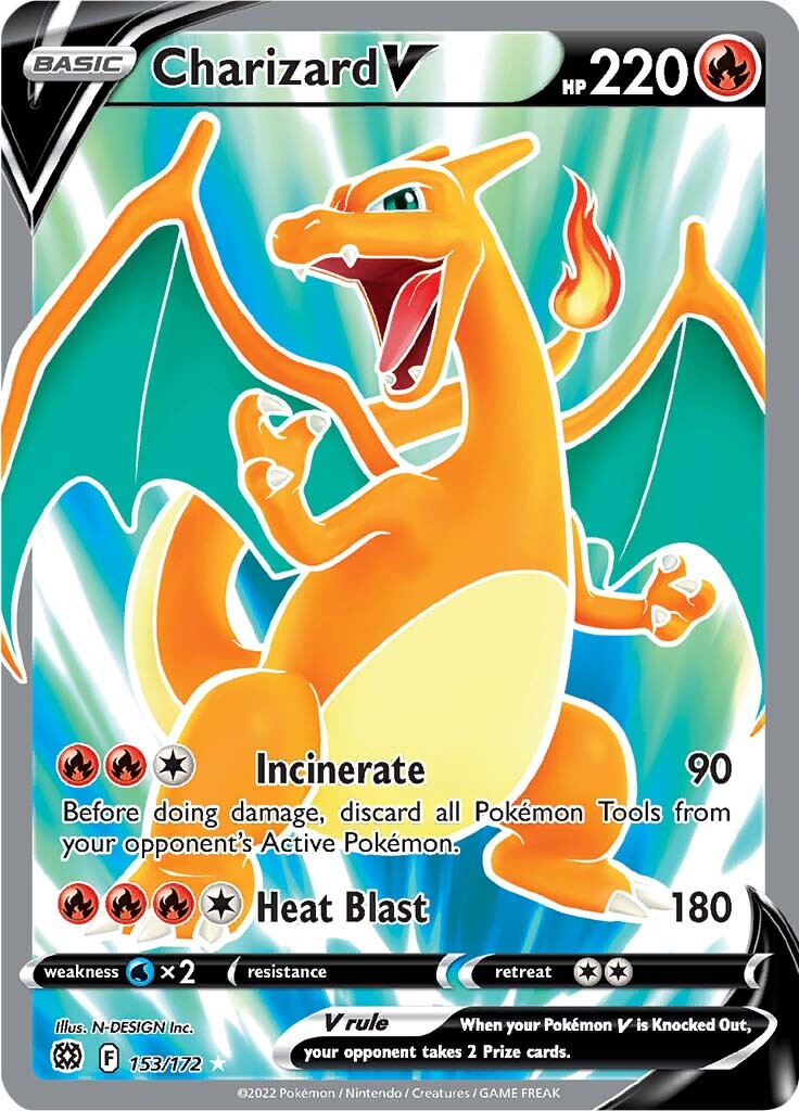 Charizard V (153/172) [Sword & Shield: Brilliant Stars] | Card Merchant Takapuna