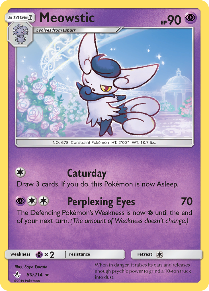 Meowstic (80/214) [Sun & Moon: Unbroken Bonds] | Card Merchant Takapuna