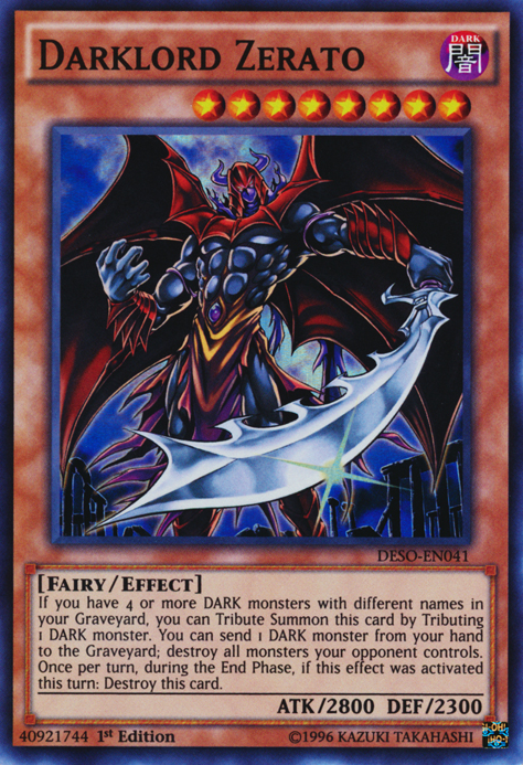 Darklord Zerato [DESO-EN041] Super Rare | Card Merchant Takapuna