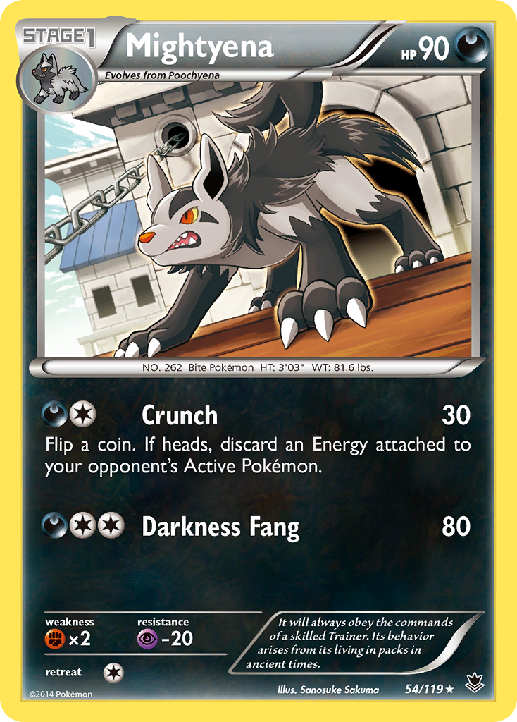 Mightyena (54/119) [XY: Phantom Forces] | Card Merchant Takapuna