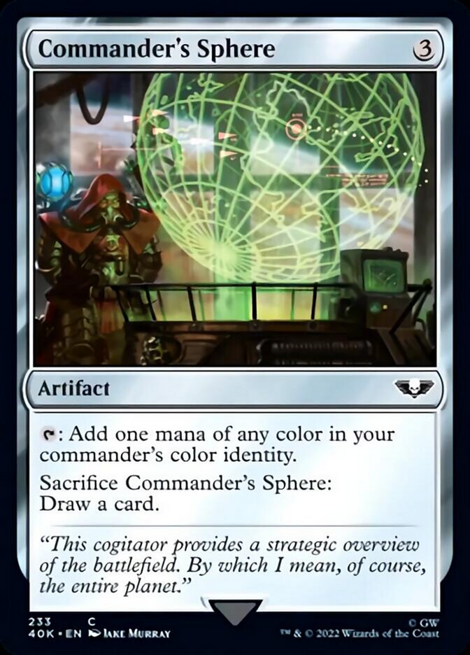 Commander's Sphere (233) (Surge Foil) [Warhammer 40,000] | Card Merchant Takapuna