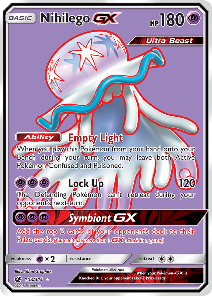 Nihilego GX (103/111) [Sun & Moon: Crimson Invasion] | Card Merchant Takapuna