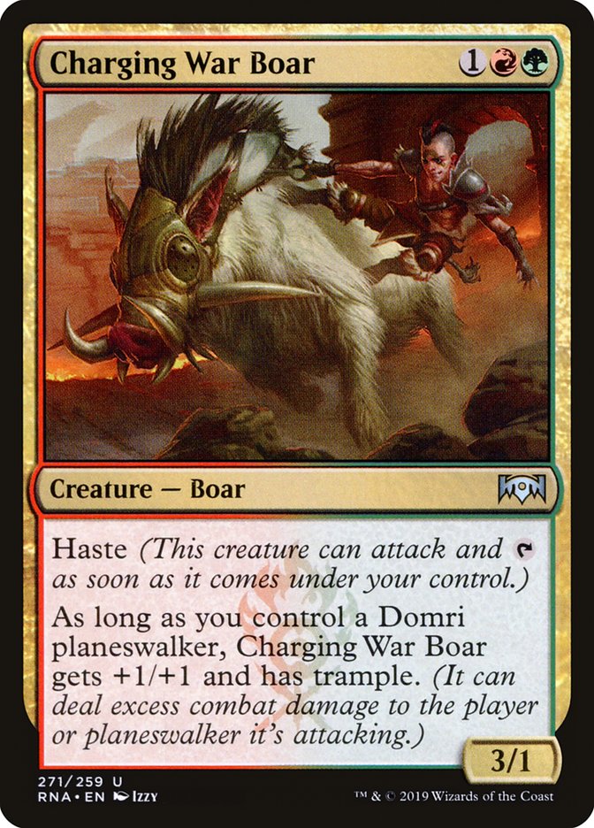 Charging War Boar [Ravnica Allegiance] | Card Merchant Takapuna