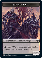 Zombie // Zombie Knight Double-Sided Token [Starter Commander Decks] | Card Merchant Takapuna