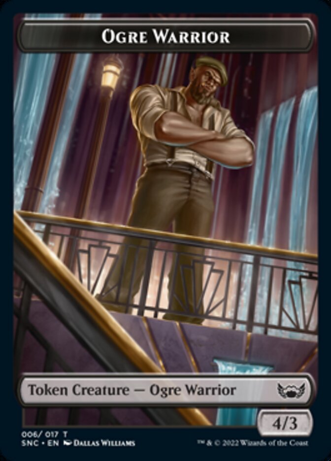 Ogre Warrior // Copy Double-Sided Token [Streets of New Capenna Tokens] | Card Merchant Takapuna