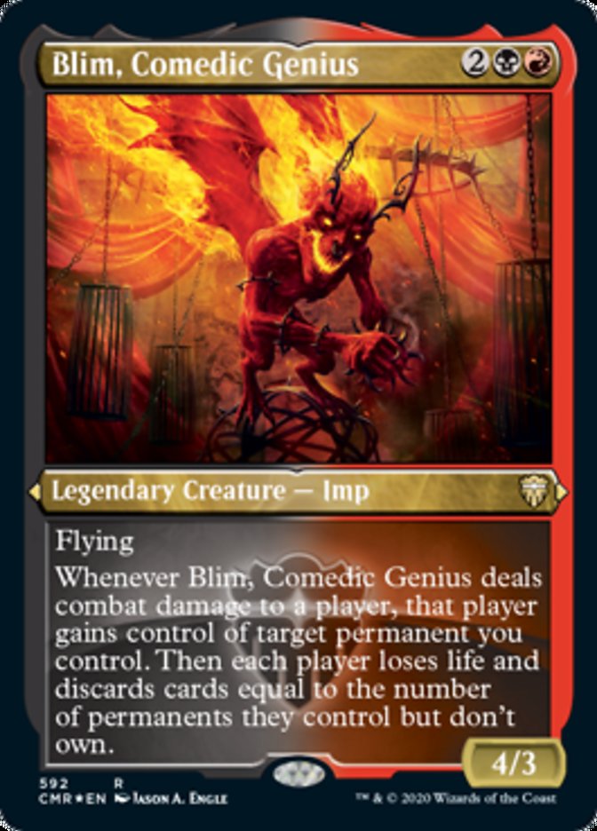 Blim, Comedic Genius (Etched) [Commander Legends] | Card Merchant Takapuna