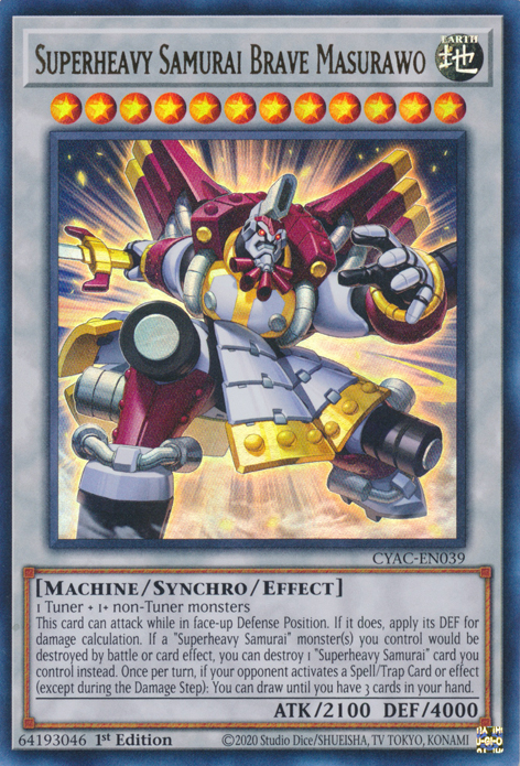 Superheavy Samurai Brave Masurawo [CYAC-EN039] Ultra Rare | Card Merchant Takapuna