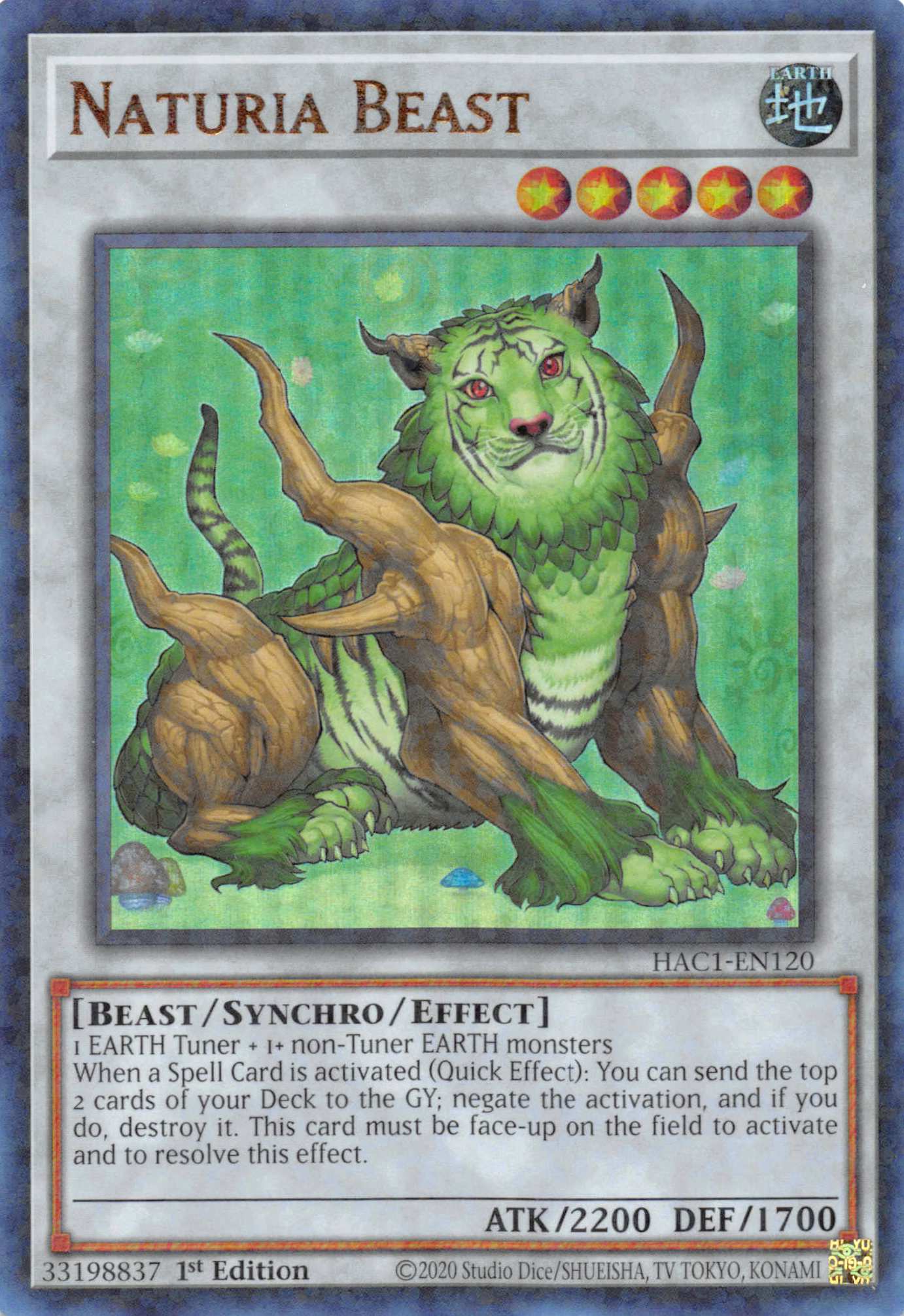 Naturia Beast (Duel Terminal) [HAC1-EN120] Parallel Rare | Card Merchant Takapuna