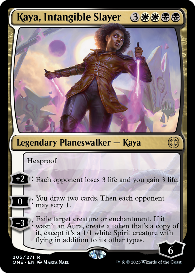 Kaya, Intangible Slayer (Promo Pack) [Phyrexia: All Will Be One Promos] | Card Merchant Takapuna