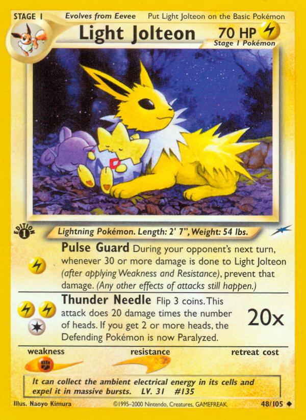 Light Jolteon (48/105) [Neo Destiny 1st Edition] | Card Merchant Takapuna