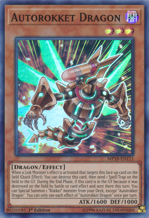 Autorokket Dragon [MP18-EN111] Super Rare | Card Merchant Takapuna