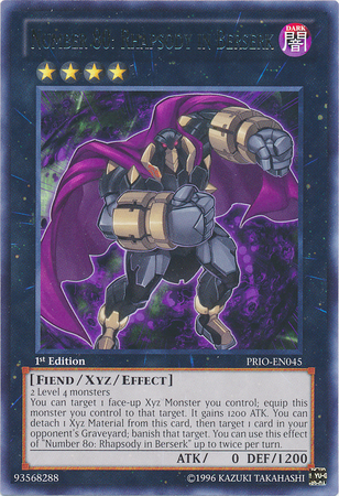 Number 80: Rhapsody in Berserk [PRIO-EN045] Rare | Card Merchant Takapuna