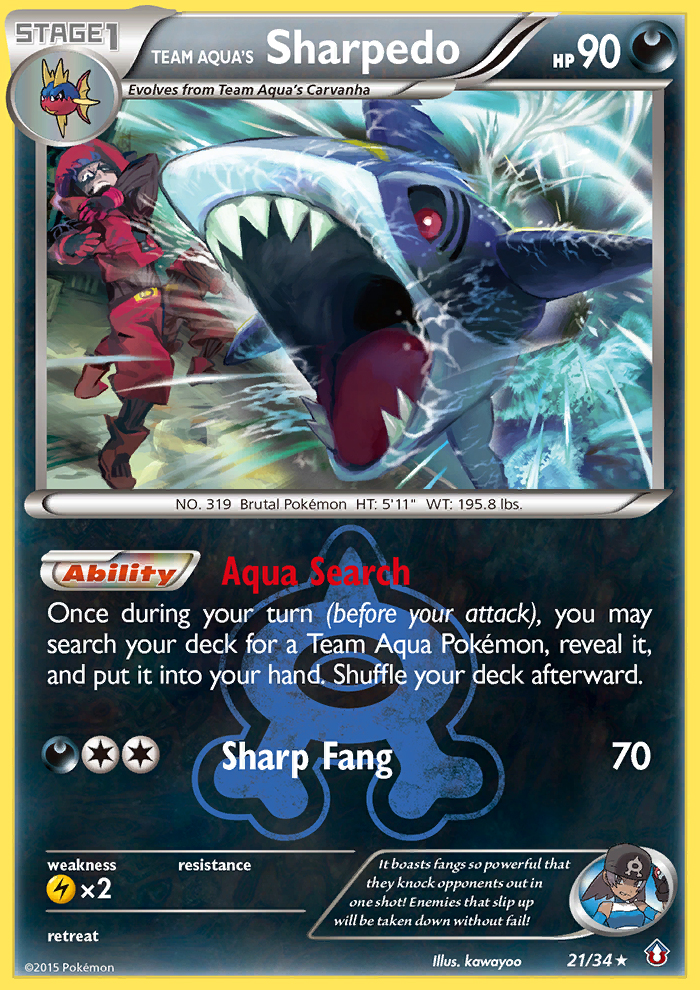 Team Aqua's Sharpedo (21/34) [XY: Double Crisis] | Card Merchant Takapuna