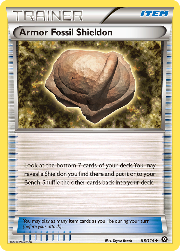 Armor Fossil Shieldon (98/114) [XY: Steam Siege] | Card Merchant Takapuna