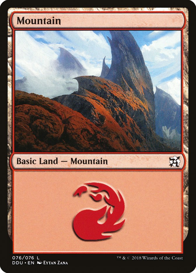 Mountain (76) [Duel Decks: Elves vs. Inventors] | Card Merchant Takapuna