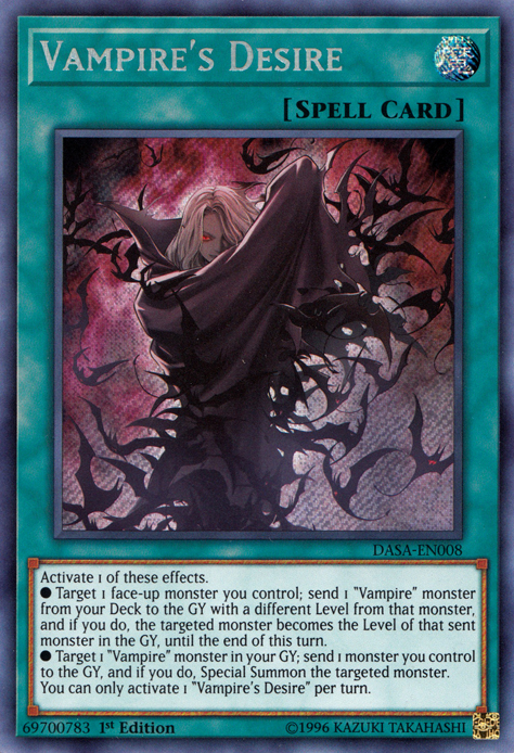 Vampire's Desire [DASA-EN008] Secret Rare | Card Merchant Takapuna