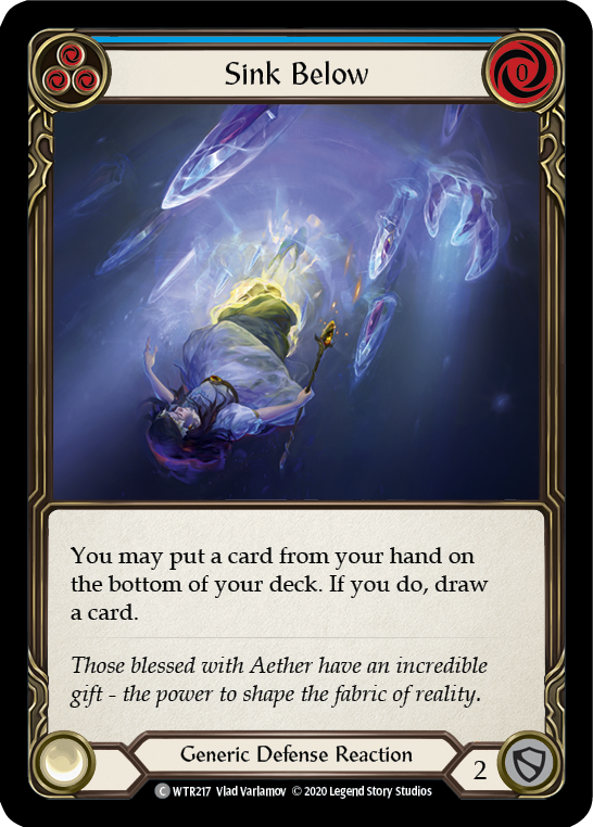 Sink Below (Blue) [U-WTR217] (Welcome to Rathe Unlimited)  Unlimited Normal | Card Merchant Takapuna