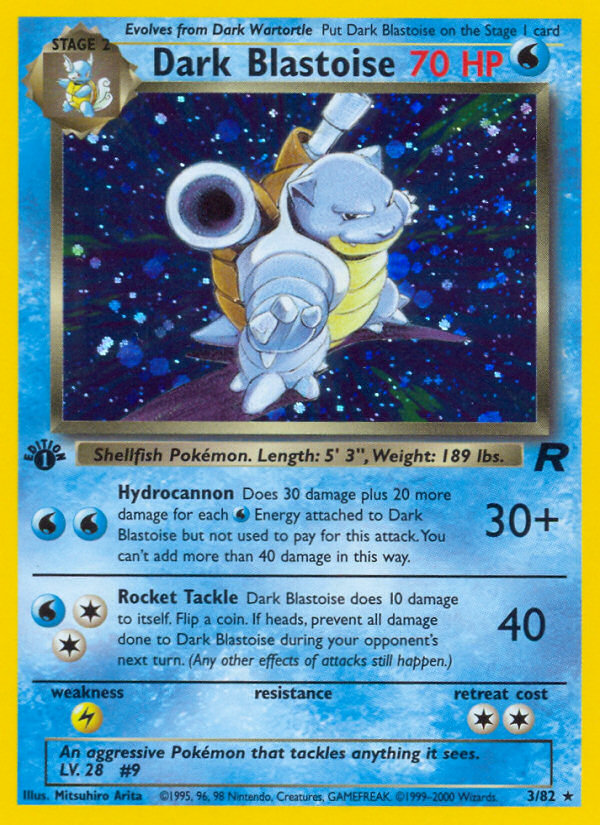 Dark Blastoise (3/82) [Team Rocket 1st Edition] | Card Merchant Takapuna