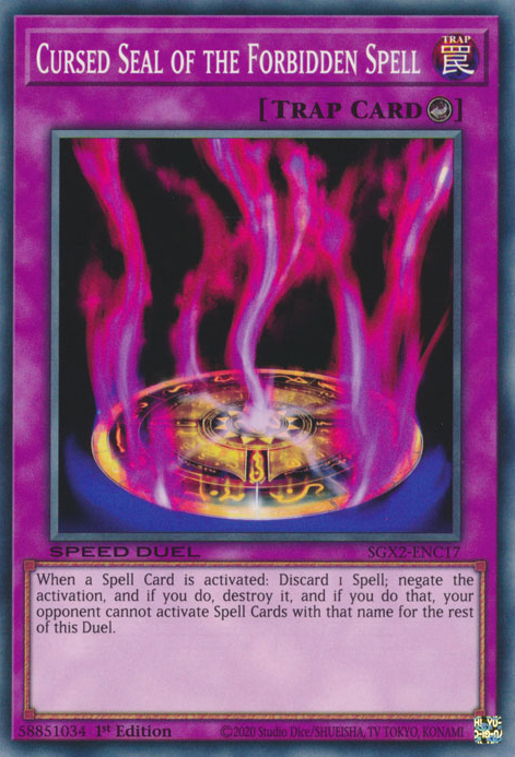 Cursed Seal of the Forbidden Spell [SGX2-ENC17] Common | Card Merchant Takapuna