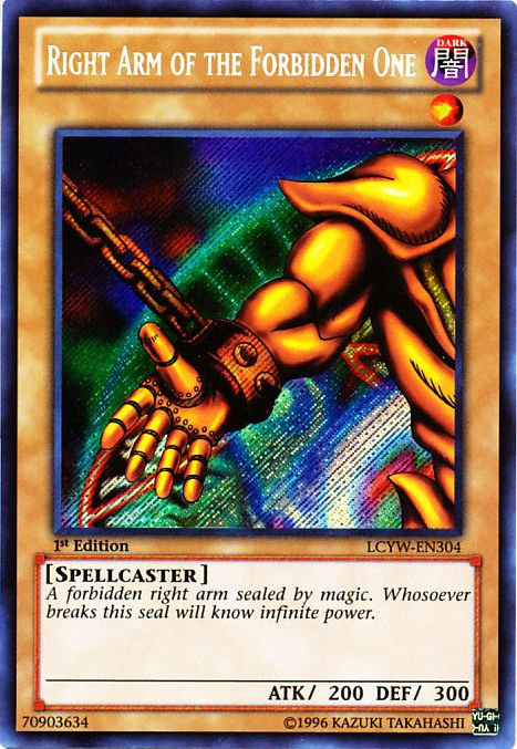 Right Arm of the Forbidden One [LCYW-EN304] Secret Rare | Card Merchant Takapuna