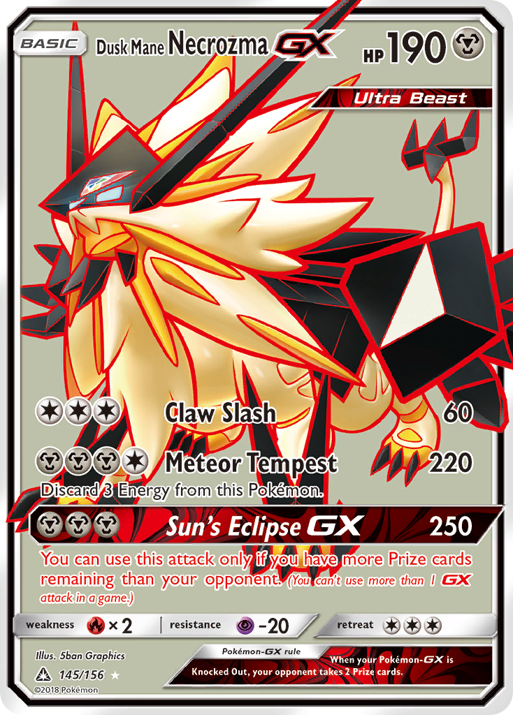 Dusk Mane Necrozma GX (145/156) [Sun & Moon: Ultra Prism] | Card Merchant Takapuna