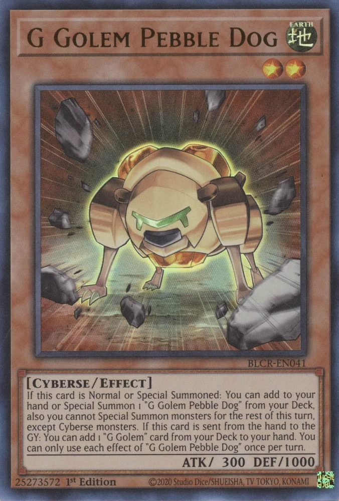 G Golem Pebble Dog [BLCR-EN041] Ultra Rare | Card Merchant Takapuna