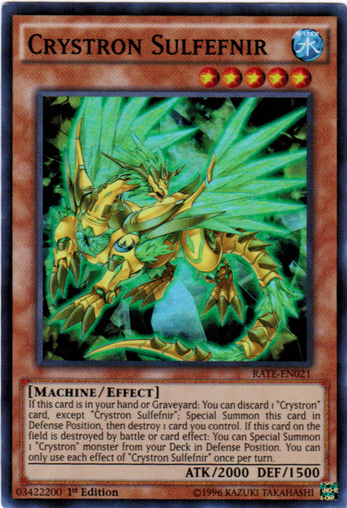 Crystron Sulfefnir [RATE-EN021] Super Rare | Card Merchant Takapuna