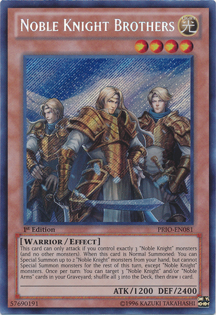 Noble Knight Brothers [PRIO-EN081] Secret Rare | Card Merchant Takapuna