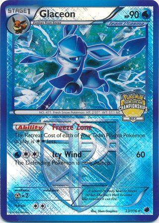 Glaceon (23/116) (City Championship Promo) [Black & White: Plasma Freeze] | Card Merchant Takapuna