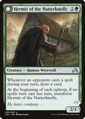 Hermit of the Natterknolls // Lone Wolf of the Natterknolls [Shadows over Innistrad] | Card Merchant Takapuna