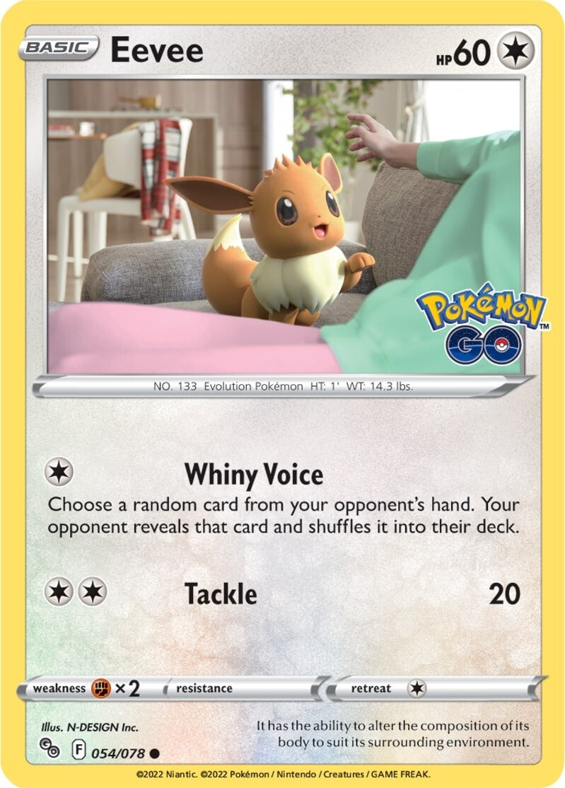 Eevee (054/078) [Pokémon GO] | Card Merchant Takapuna