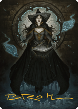 Tasha, the Witch Queen Art Card (76) (Gold-Stamped Signature) [Commander Legends: Battle for Baldur's Gate Art Series] | Card Merchant Takapuna