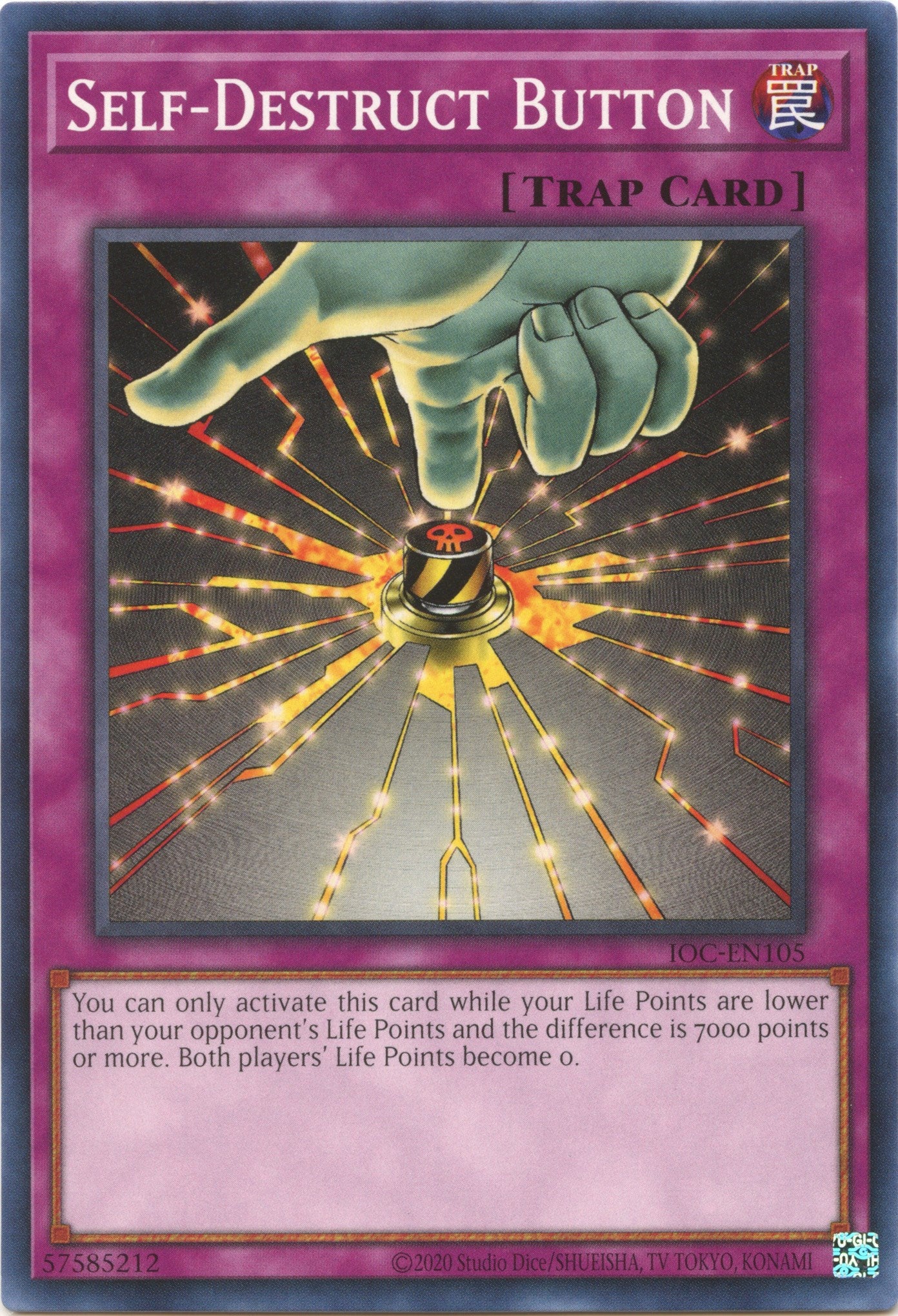 Self-Destruct Button (25th Anniversary) [IOC-EN105] Common | Card Merchant Takapuna