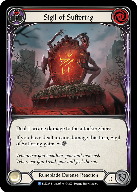 Sigil of Suffering (Red) [ELE227] (Tales of Aria)  1st Edition Normal | Card Merchant Takapuna