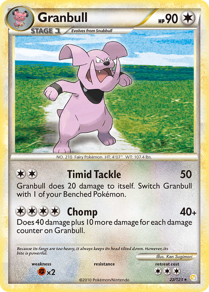 Granbull (22/123) [HeartGold & SoulSilver: Base Set] | Card Merchant Takapuna