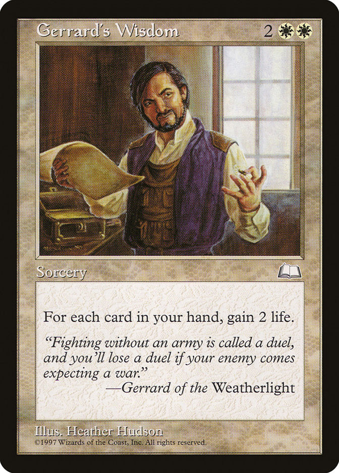 Gerrard's Wisdom [Weatherlight] | Card Merchant Takapuna