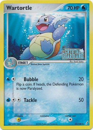 Wartortle (42/100) (Stamped) [EX: Crystal Guardians] | Card Merchant Takapuna