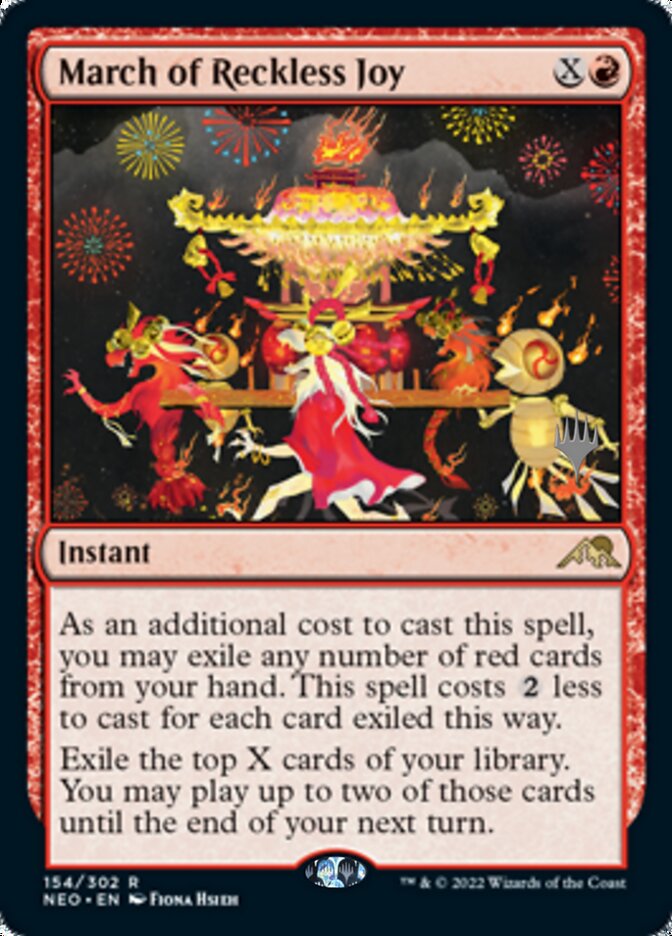 March of Reckless Joy (Promo Pack) [Kamigawa: Neon Dynasty Promos] | Card Merchant Takapuna