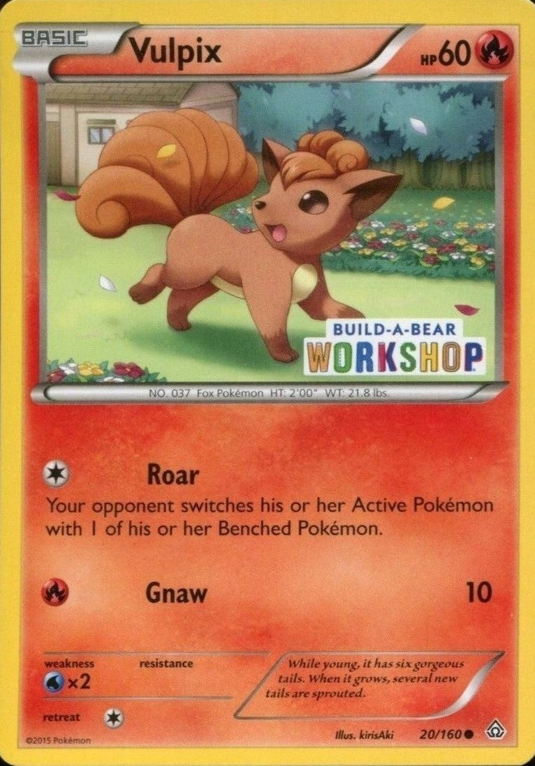 Vulpix (20/160) (Build A Bear Workshop Exclusive) [XY: Primal Clash] | Card Merchant Takapuna