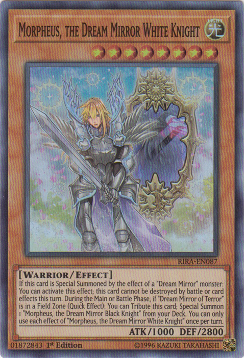 Morpheus, the Dream Mirror White Knight [RIRA-EN087] Super Rare | Card Merchant Takapuna