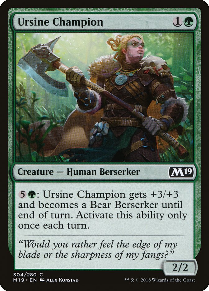 Ursine Champion [Core Set 2019] | Card Merchant Takapuna