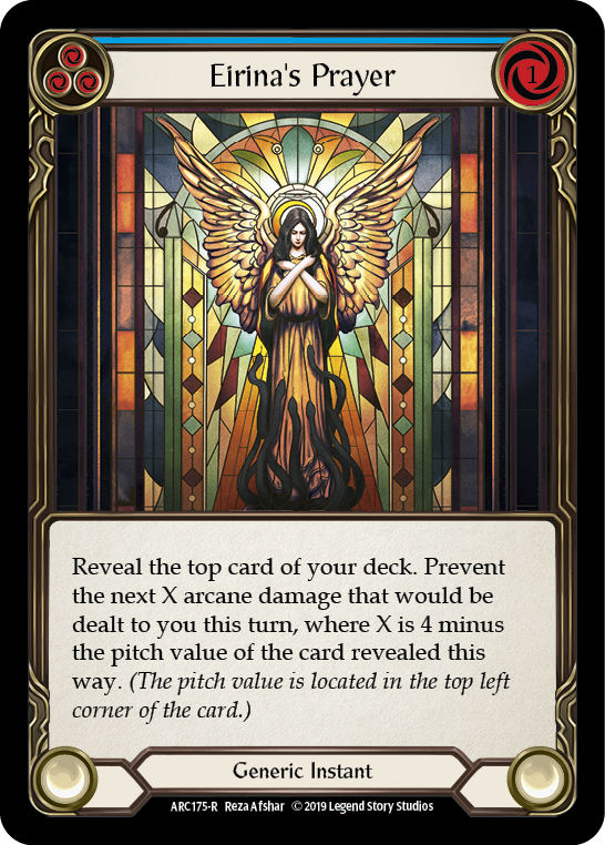 Eirina's Prayer (Blue) [ARC175-R] (Arcane Rising)  1st Edition Normal | Card Merchant Takapuna