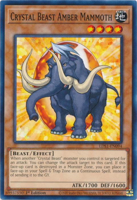 Crystal Beast Amber Mammoth [LDS1-EN094] Common | Card Merchant Takapuna