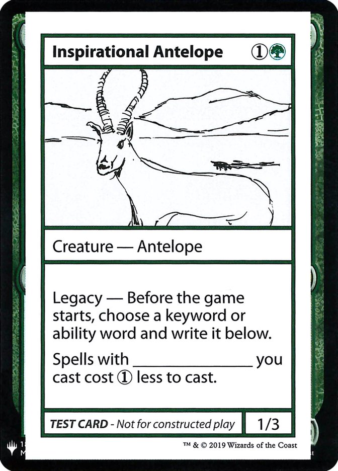 Inspirational Antelope [Mystery Booster Playtest Cards] | Card Merchant Takapuna